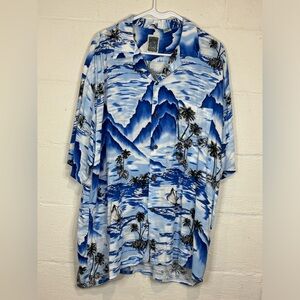 Ocean Current Vintage Original Men’s Blue Hawaiian Vacation Shirt Size XL